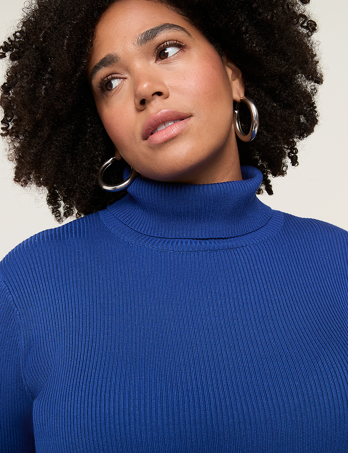 Turtleneck Ribbed Bodycon Sweater Midi Dress Product Image 3