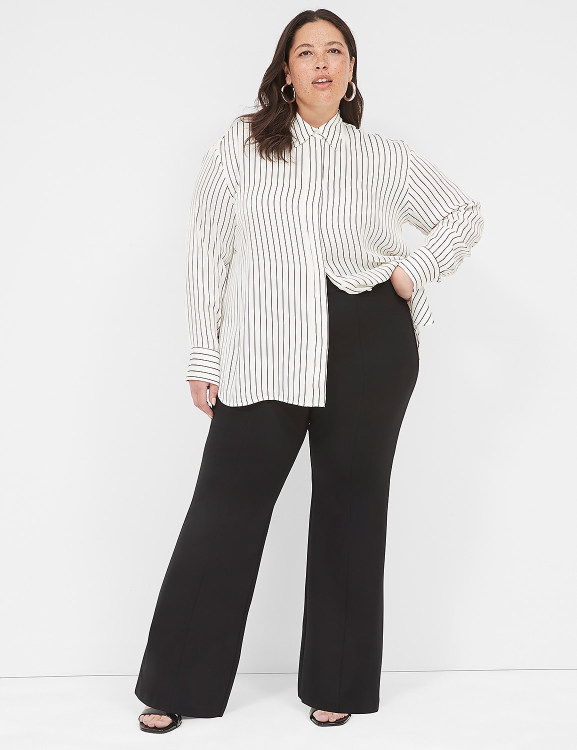 Ponte Pull-On High-Rise Flare Pant Product Image 3