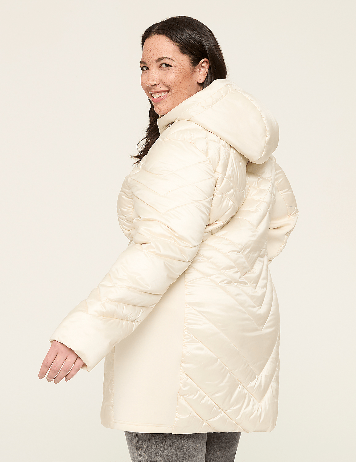 Midi Neoprene-Panel Puffer Product Image 2