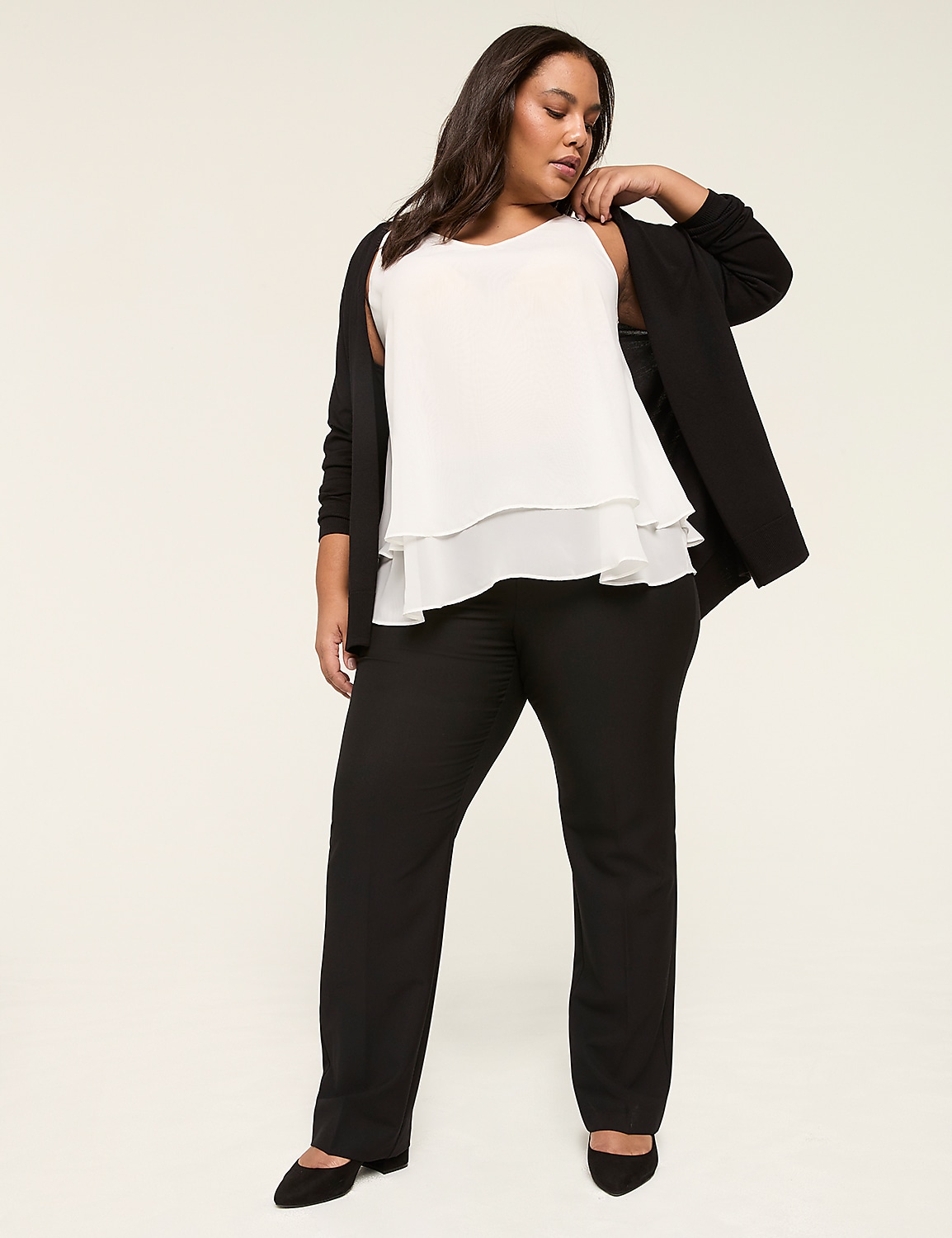 Swing Double-Layer Chiffon Tank Product Image 3