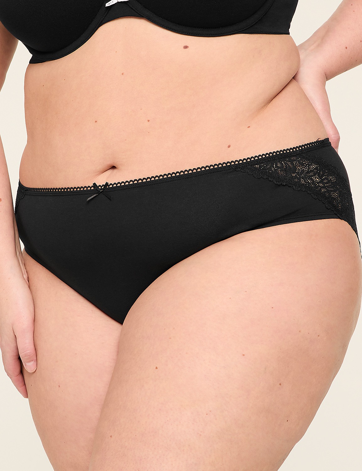 Cotton Hipster Lace-Back Panty Product Image 1