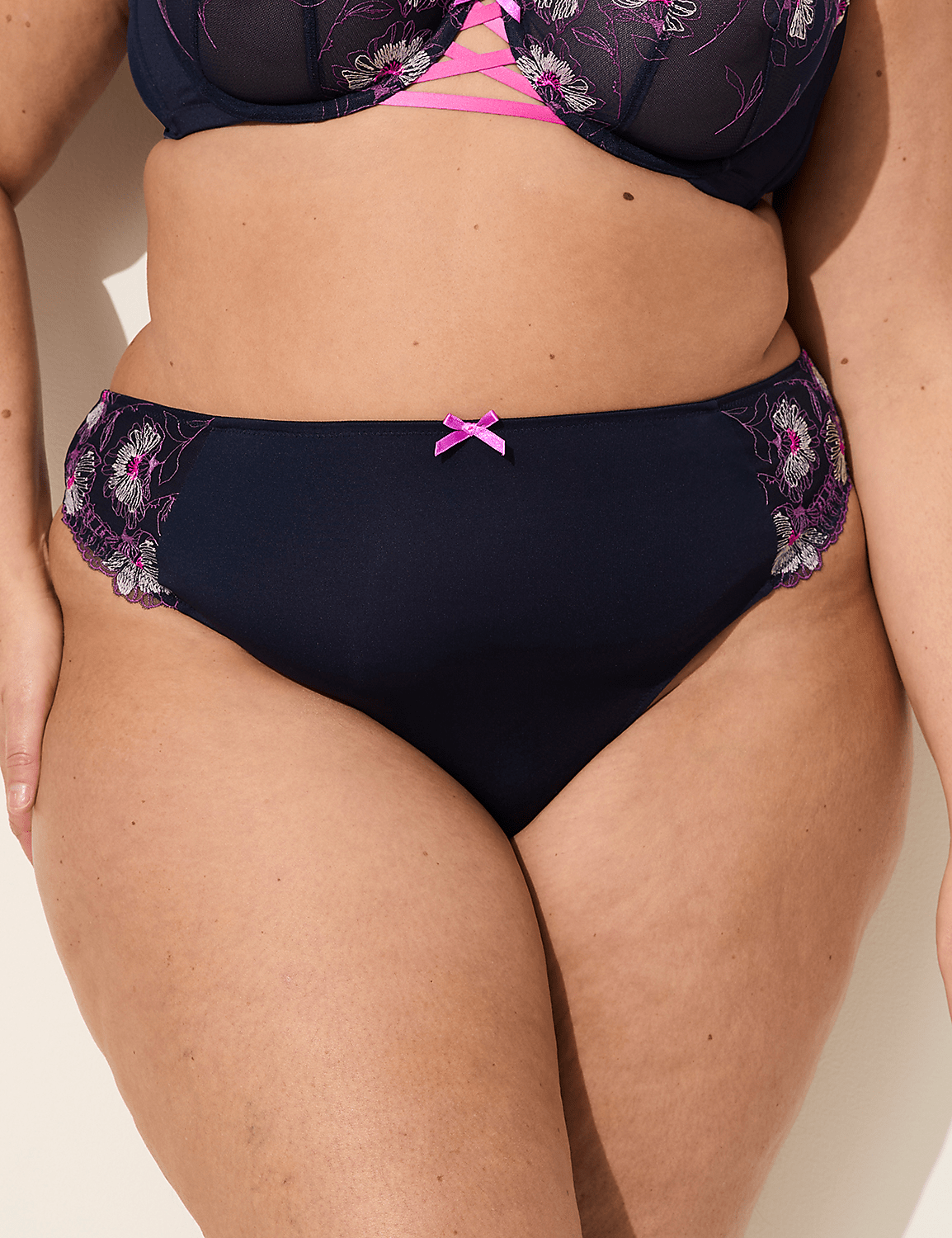 Embroidered French Cut Thong Product Image 1