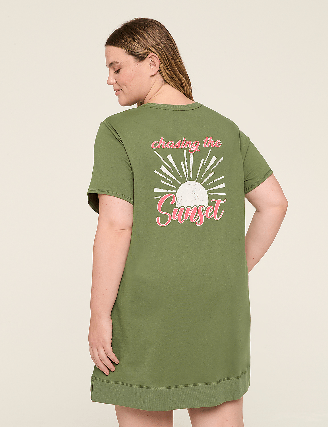 Comfy Cotton Rib-Trim Sleepshirt Product Image 1