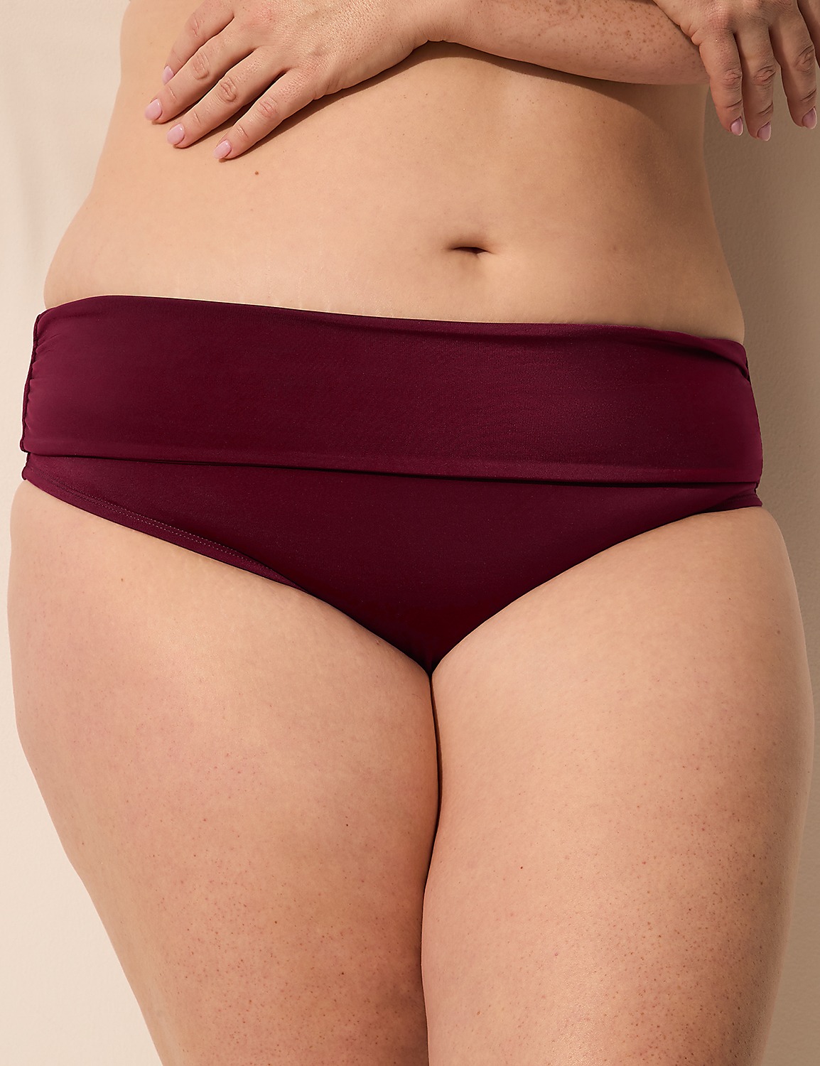 Foldover-Waist Swim Brief Product Image 1