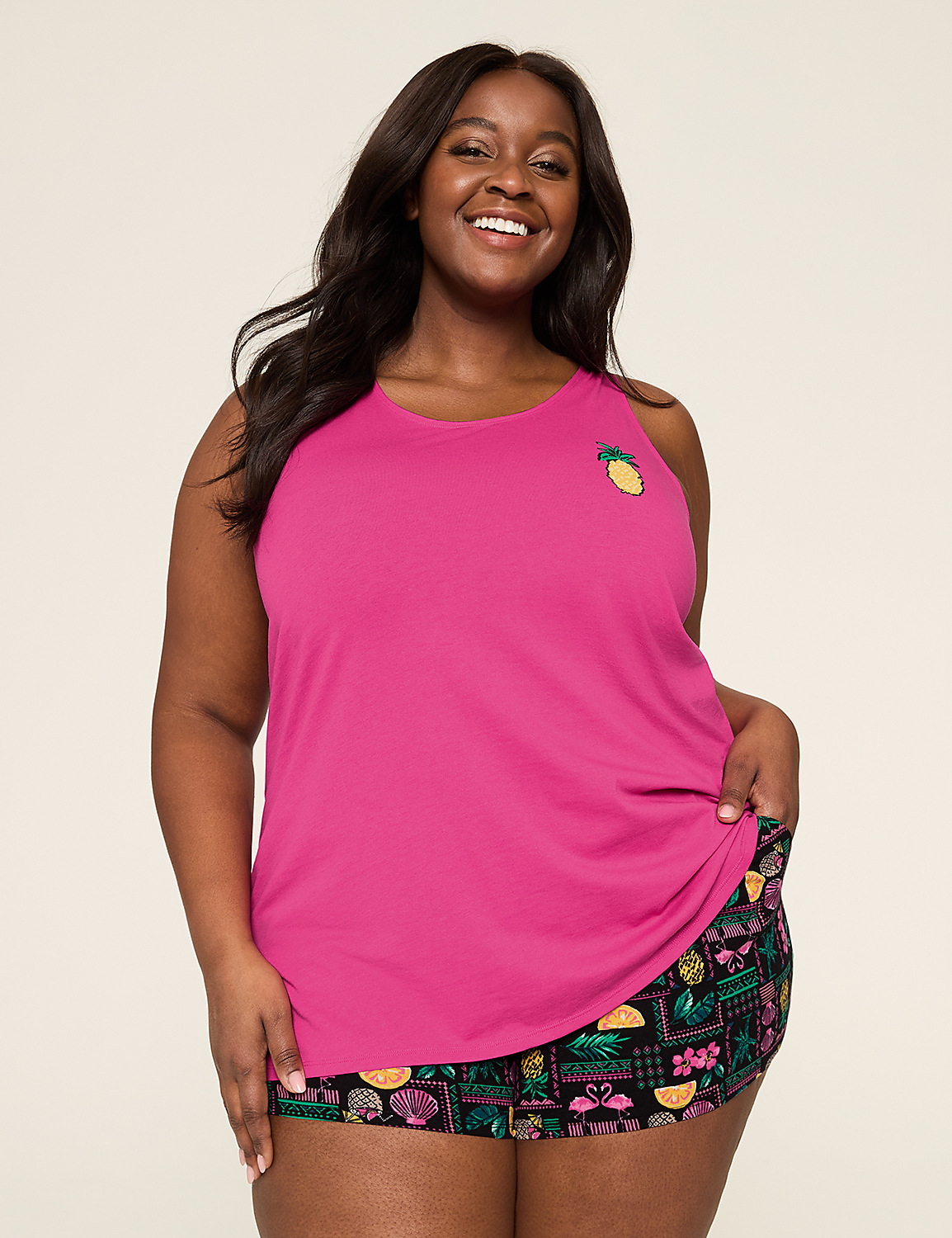Comfy Cotton Tank & Short PJ Set | LaneBryant