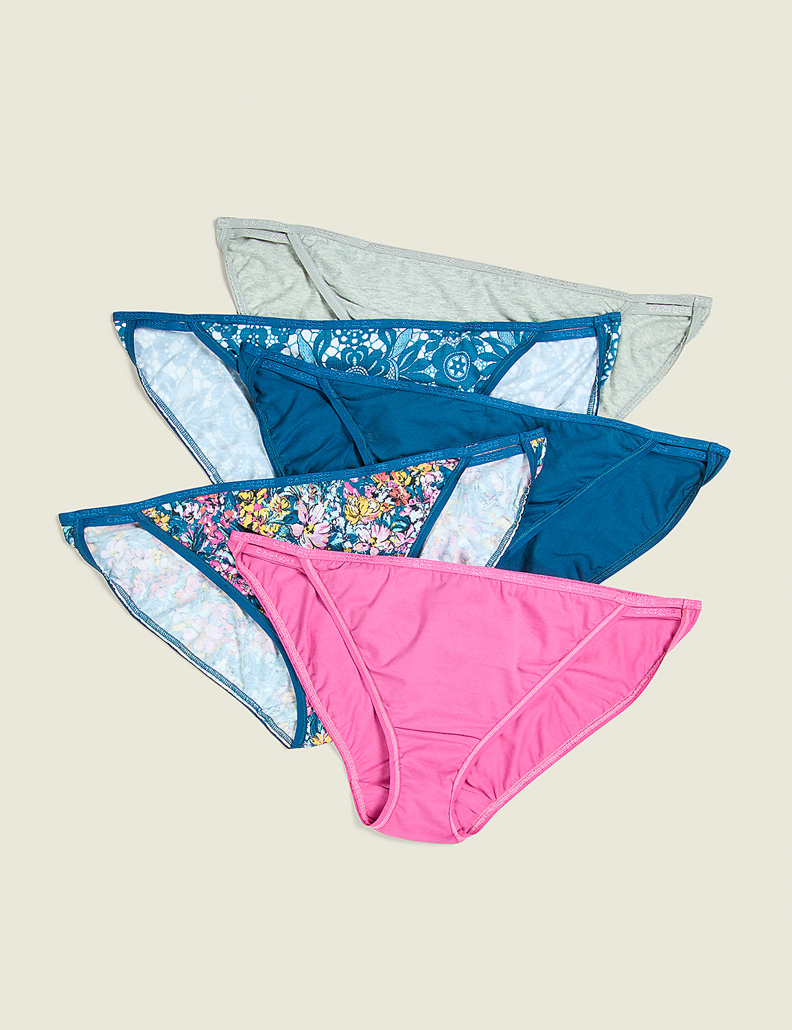 Cotton Double-String Bikini Panty - 5-Pack Product Image 1