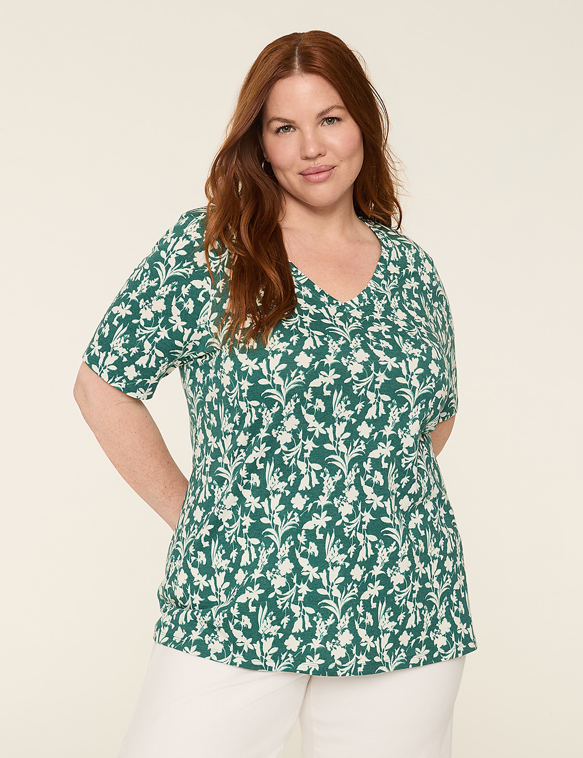 Perfect Sleeve V-Neck Tee Product Image 1