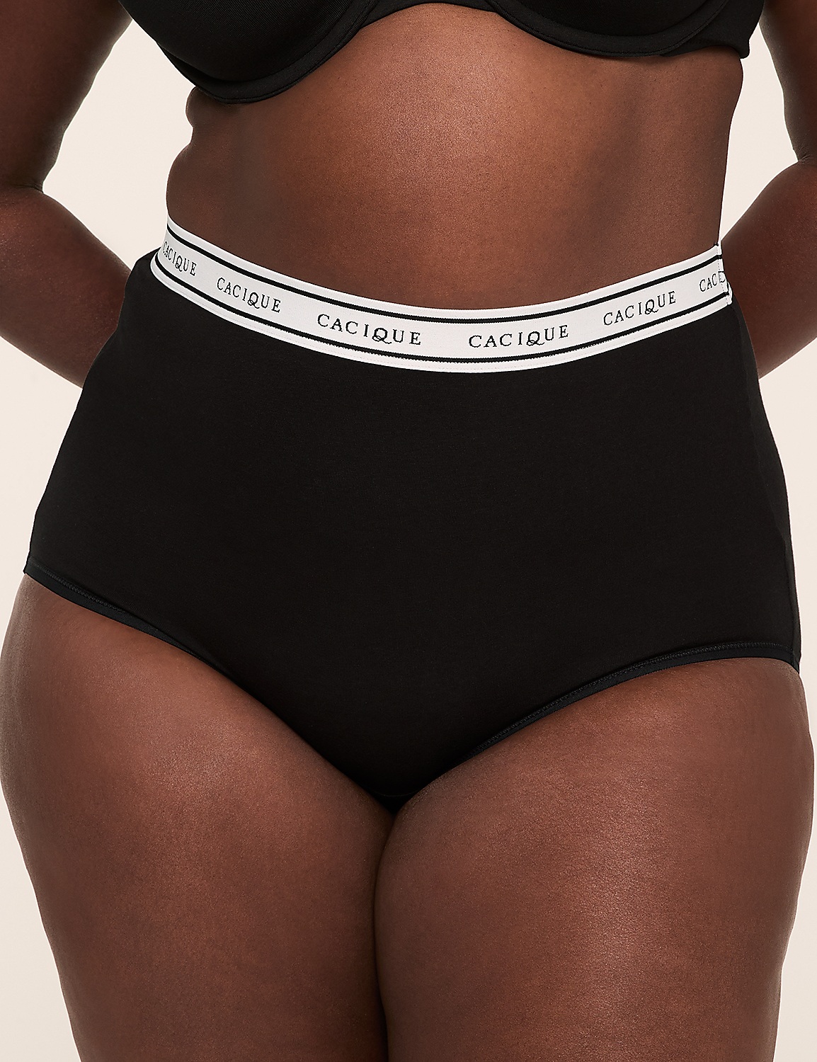 Cotton High-Waist Brief Panty With Wide Waistband Product Image 1
