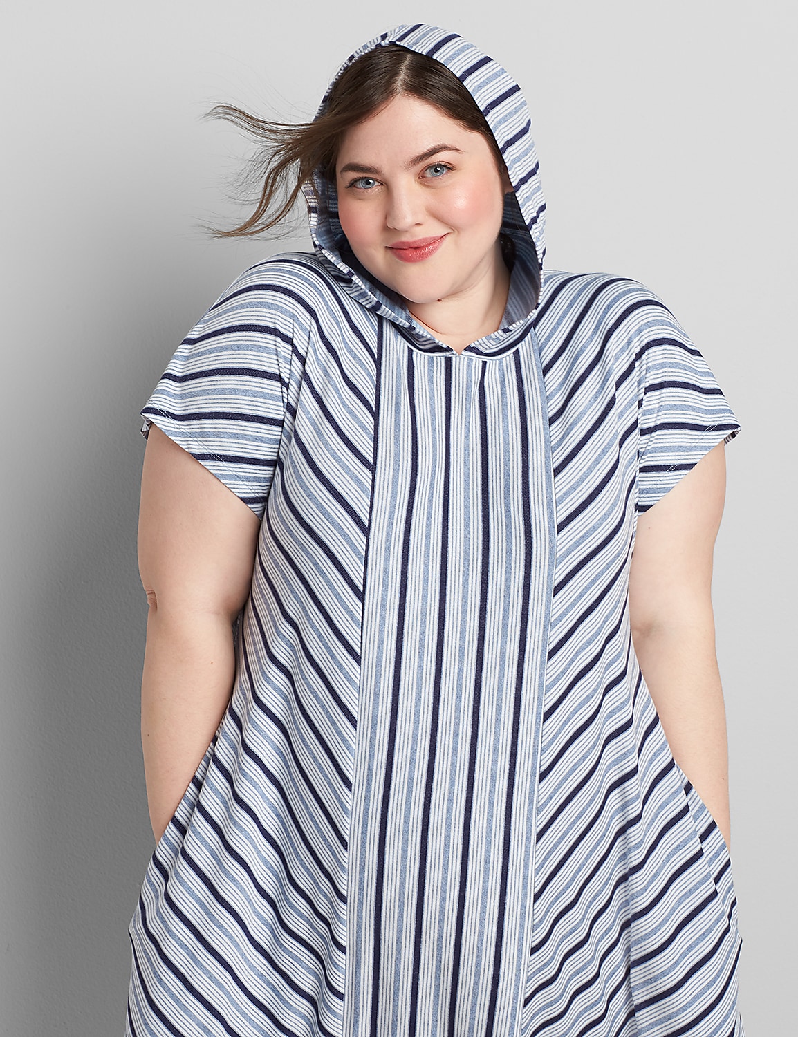 LIVI Striped Hooded Dress Product Image 3