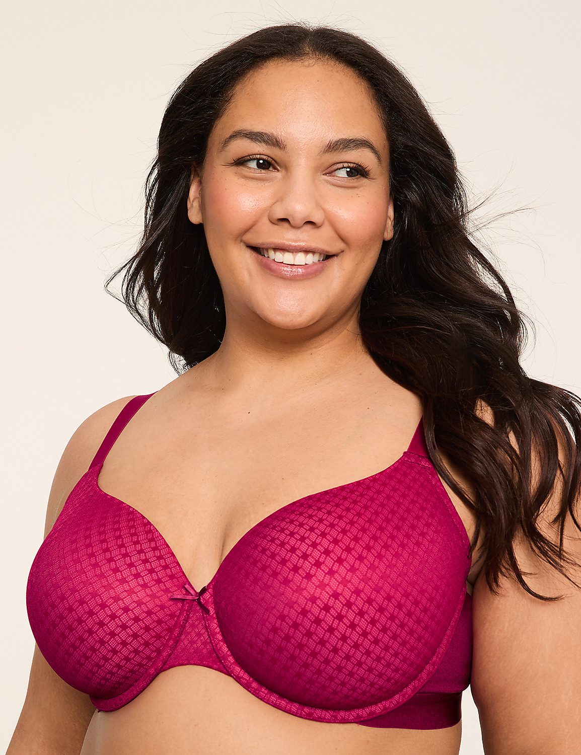 Cotton Lightly Lined T-Shirt Bra With Lace - thumbnail 4