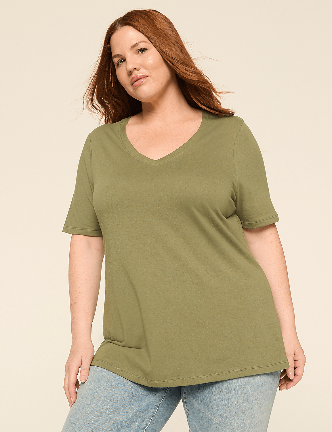 Perfect Sleeve V-Neck Tee Product Image 1