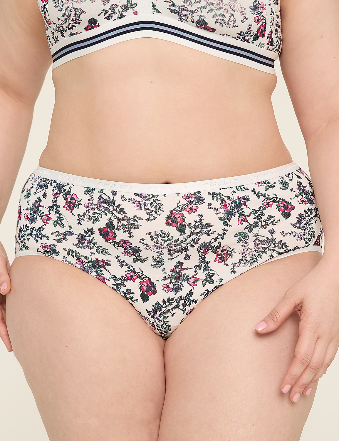 Cotton High-Leg Brief Panty Product Image 1