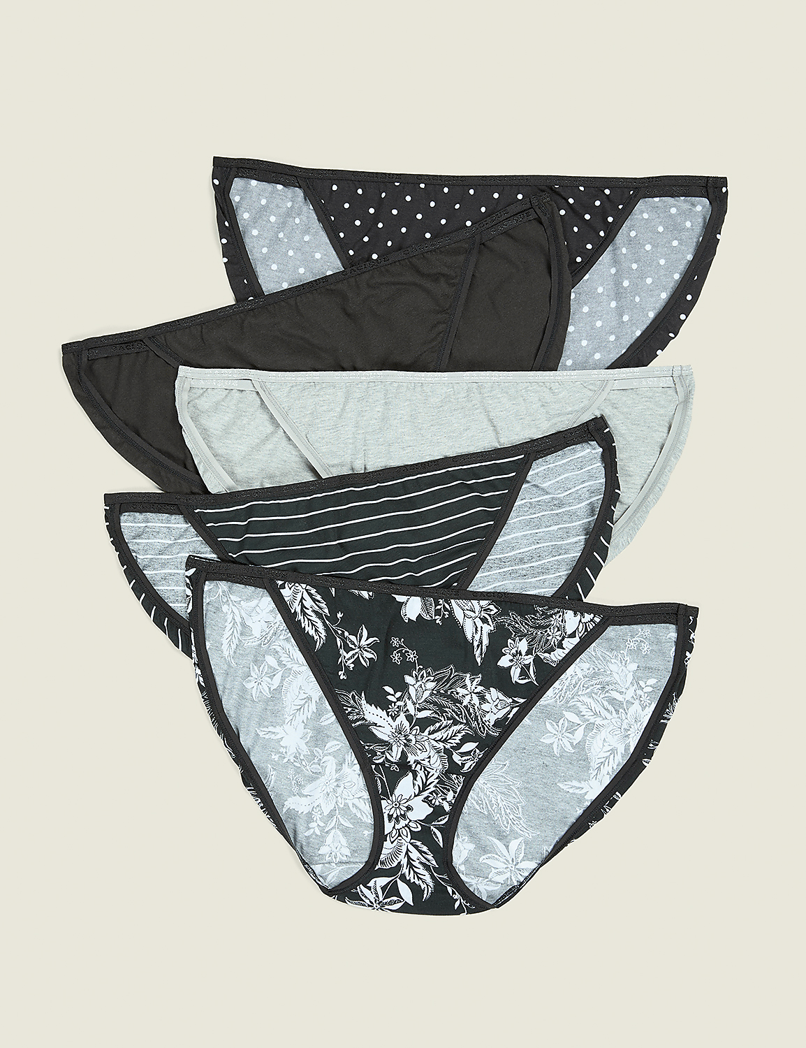 Cotton Double-String Bikini Panty - 5-Pack - thumbnail 2