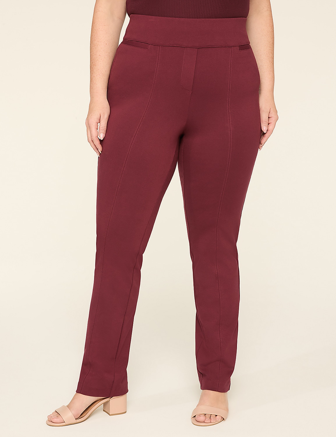 Ponte Pull-On Straight Leg Pant Product Image 1