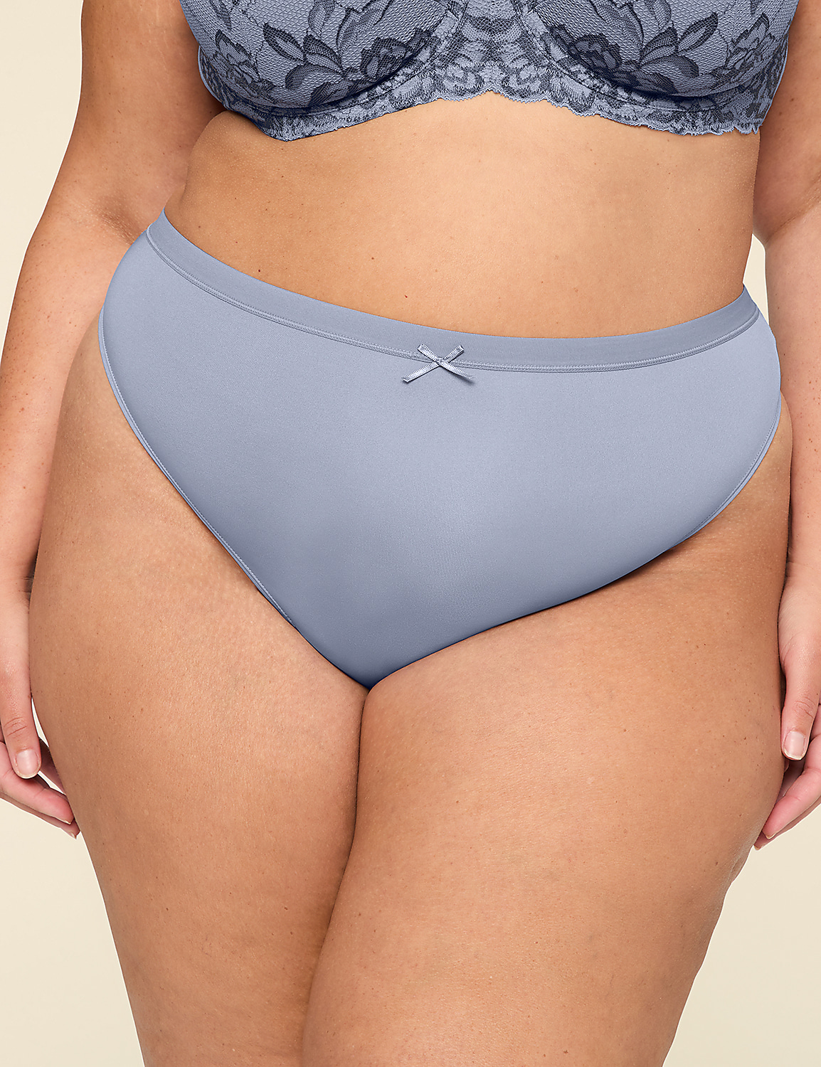 No-Show Lace-Back French Cut Thong Product Image 1
