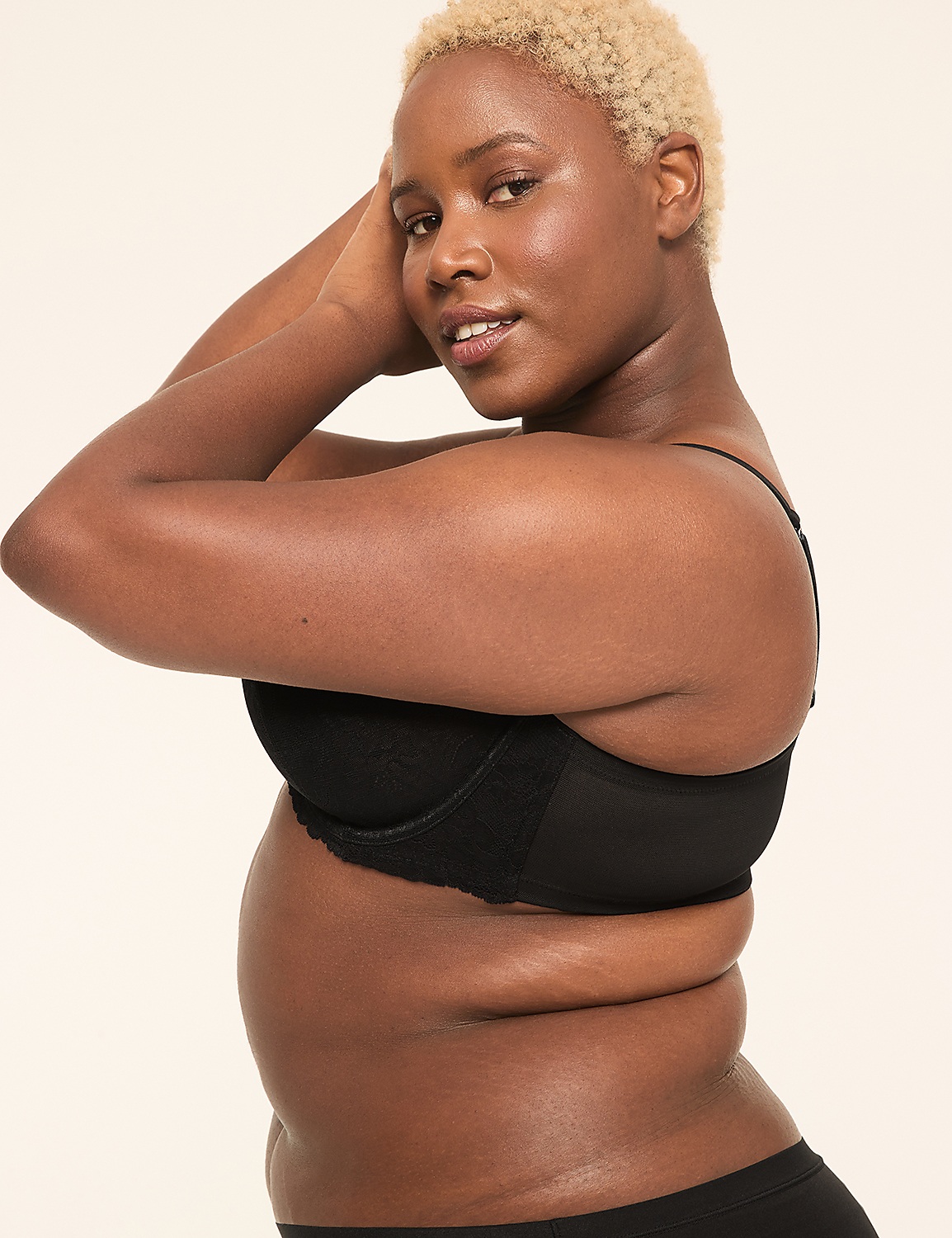 Unlined Balconette Bra with Lace Product Image 3