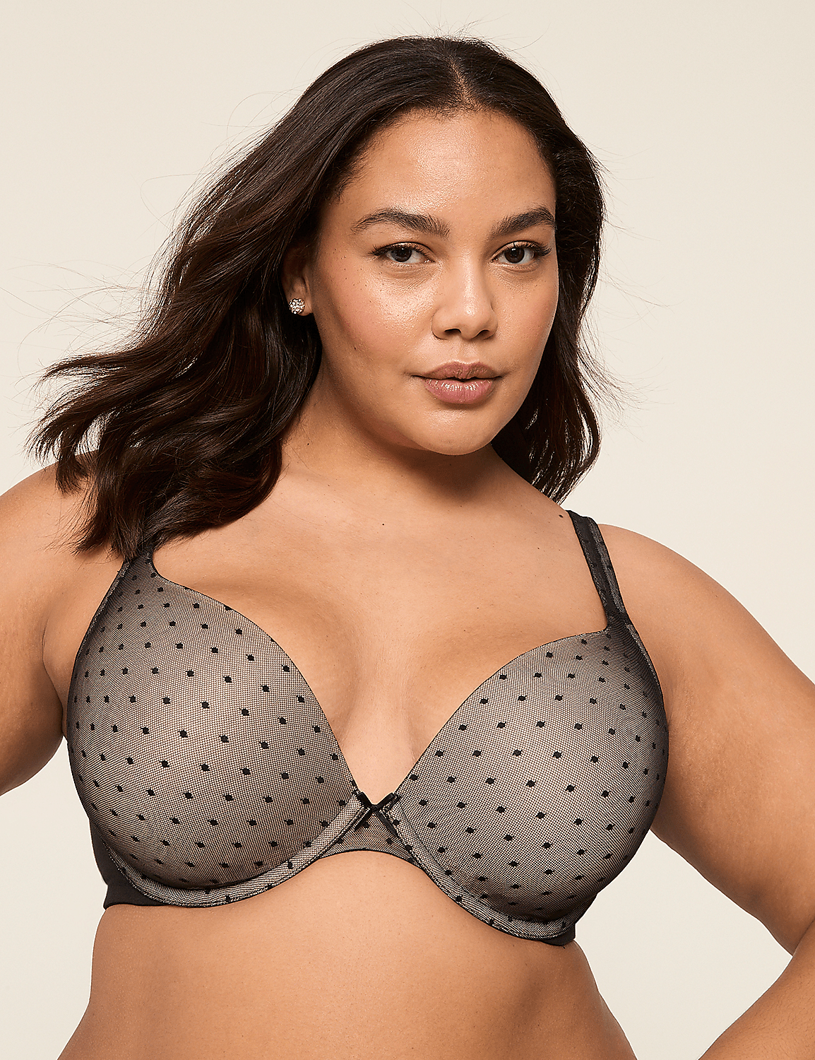Cotton Boost Plunge Bra With Lace Product Image 6