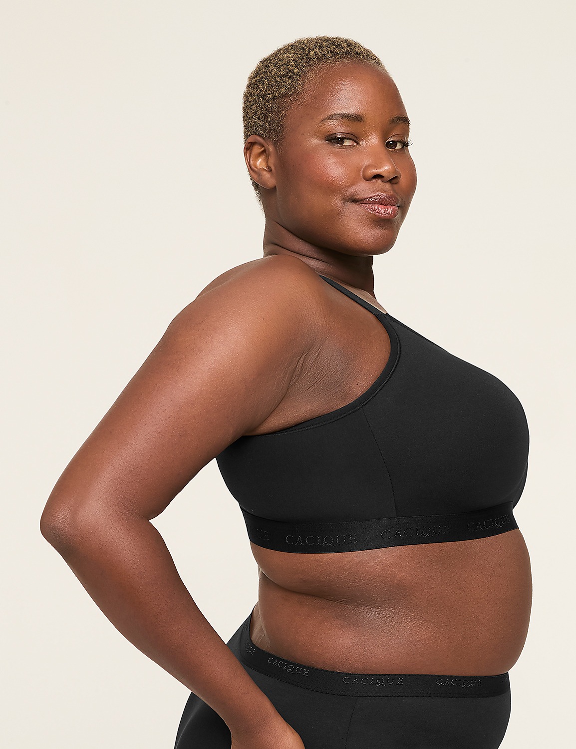 Cotton Scoop-Neck Lightly Lined No-Wire Bra Product Image 3