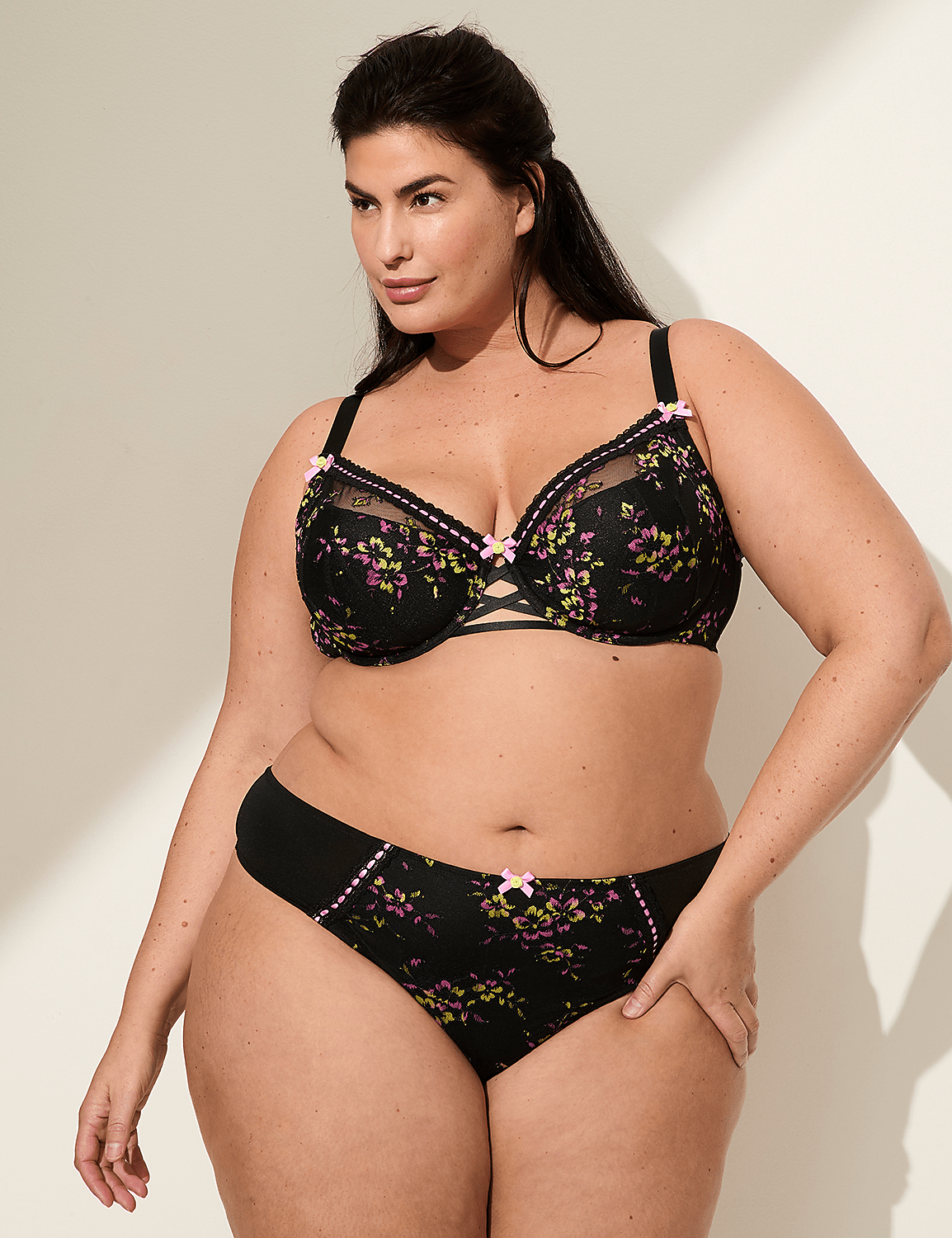 Ribbon-Slot French Balconette Bra Product Image 4