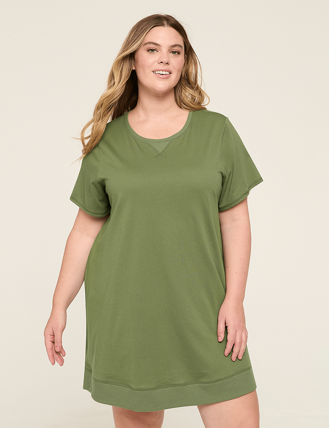 Comfy Cotton Rib-Trim Sleepshirt Product Image 2