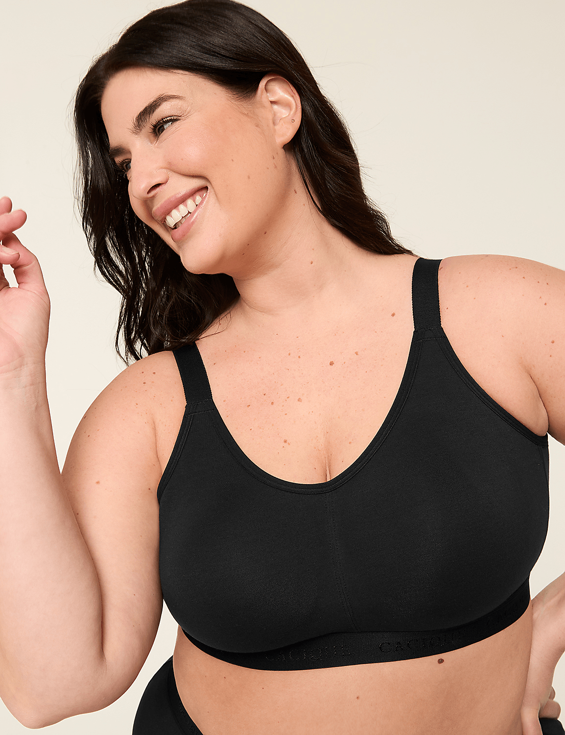 Cotton Scoop-Neck Unlined No-Wire Bra Product Image 6