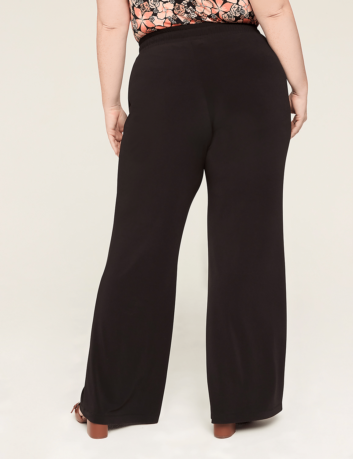 Matte Jersey Pull-On Wide Leg Pant Product Image 2