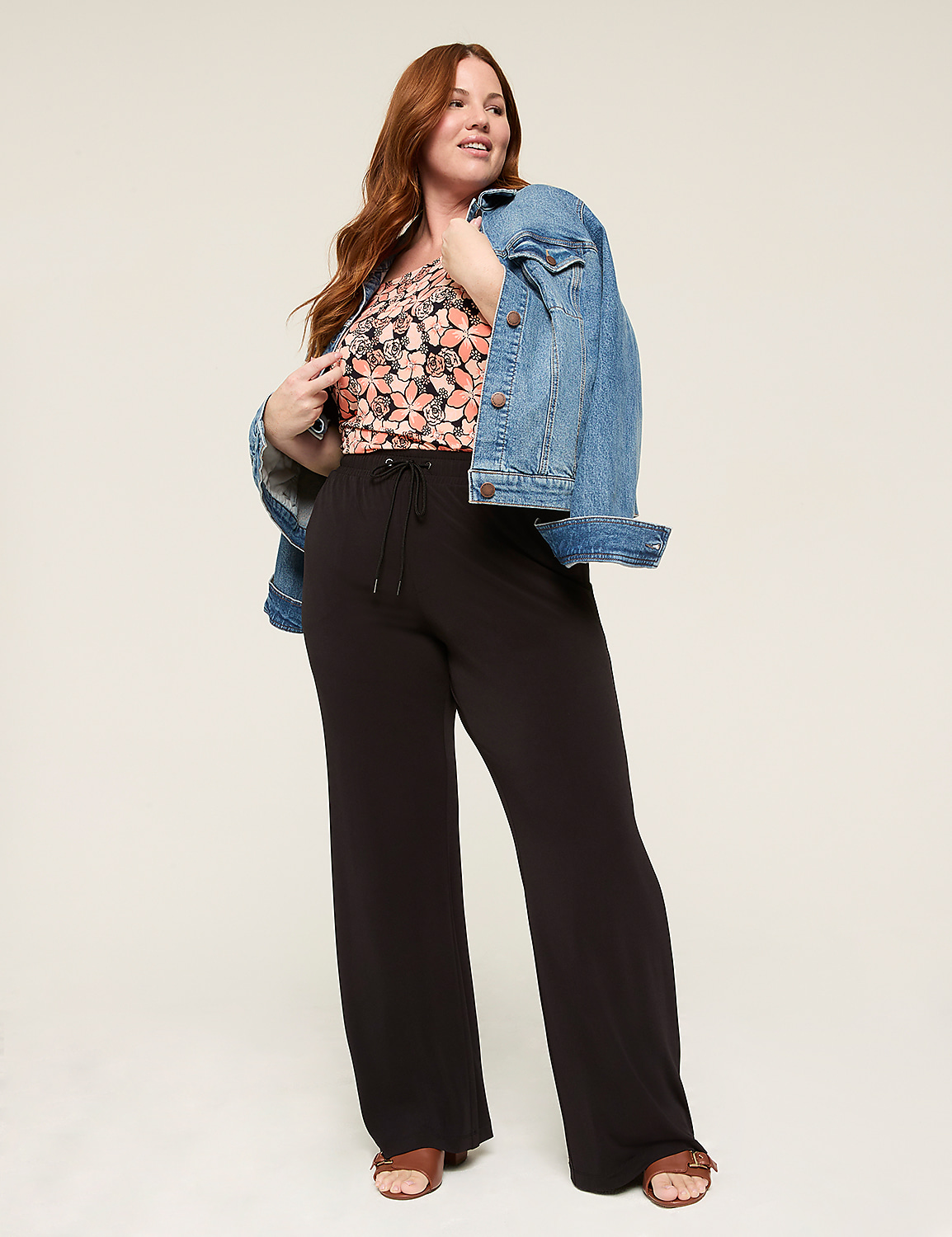 Matte Jersey Pull-On Wide Leg Pant Product Image 3
