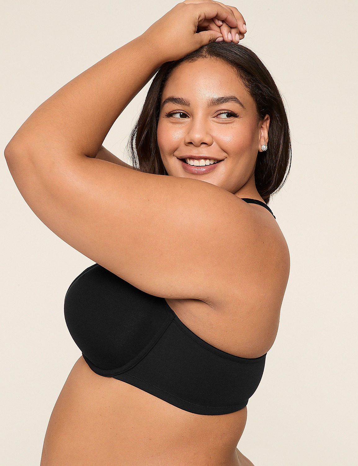 Cotton Front-Close Boost Plunge Bra Product Image 5