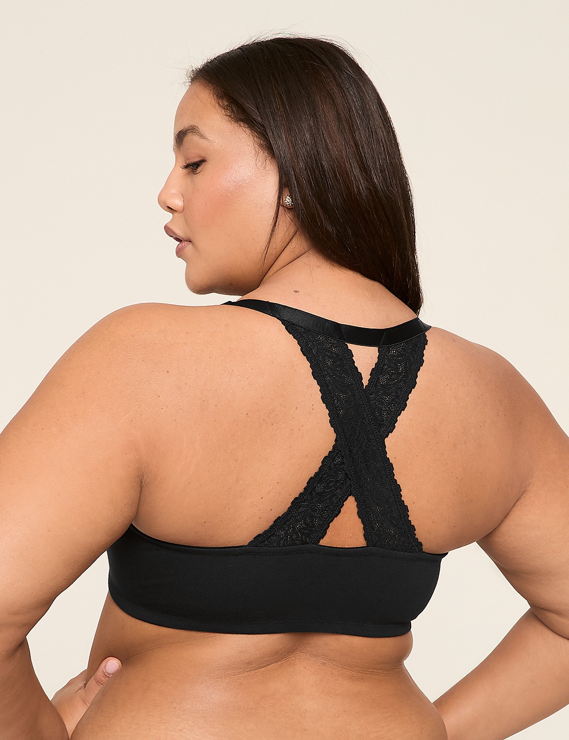 Cotton Front-Close Boost Plunge Bra Product Image 2