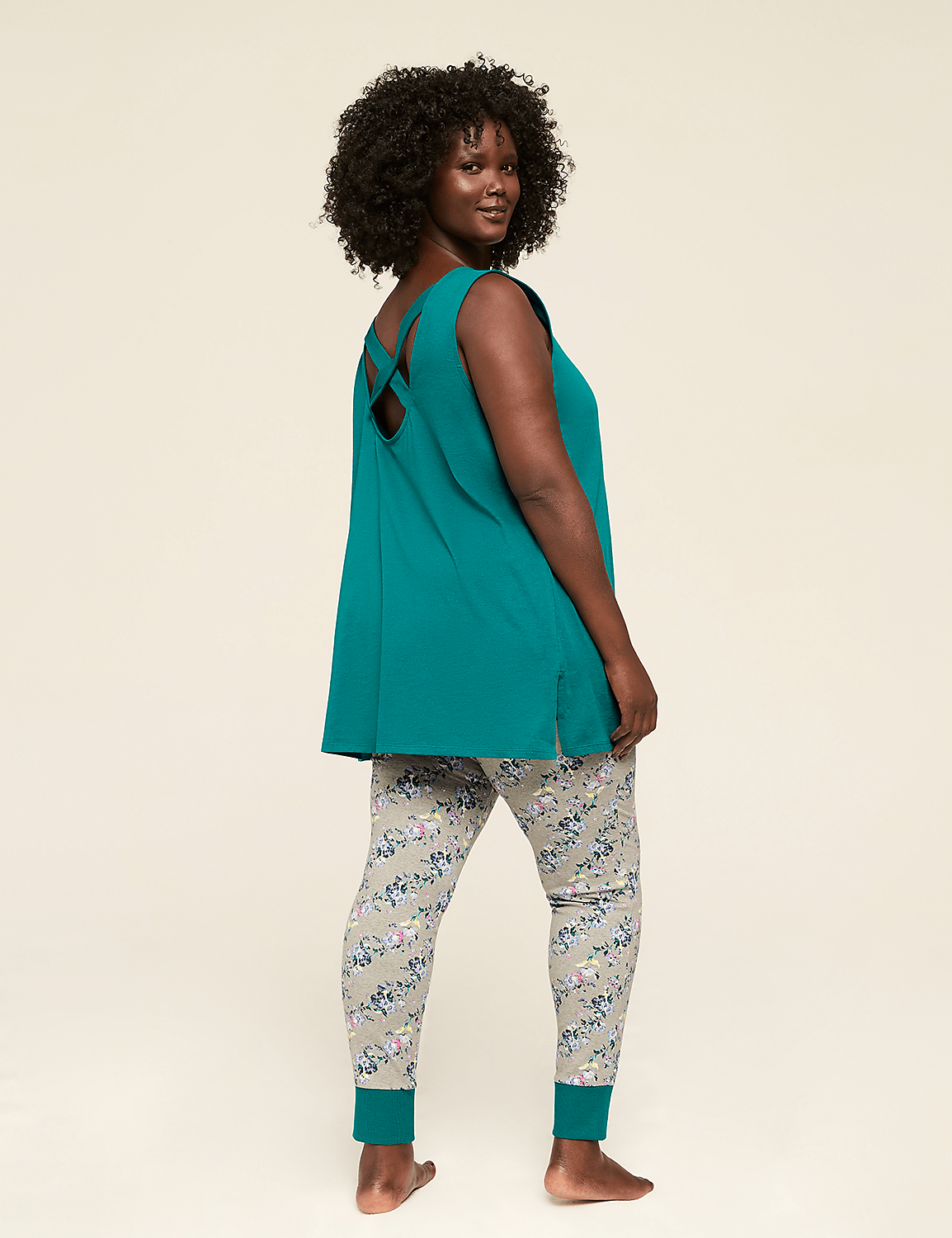 Comfy Cotton Cross-Back Tank & Legging PJ Set | LaneBryant
