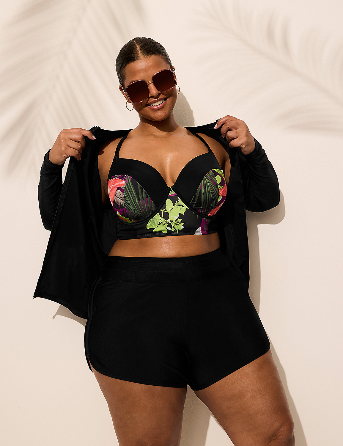 Full-Zip Long-Sleeve Swim Rash Guard Product Image 6