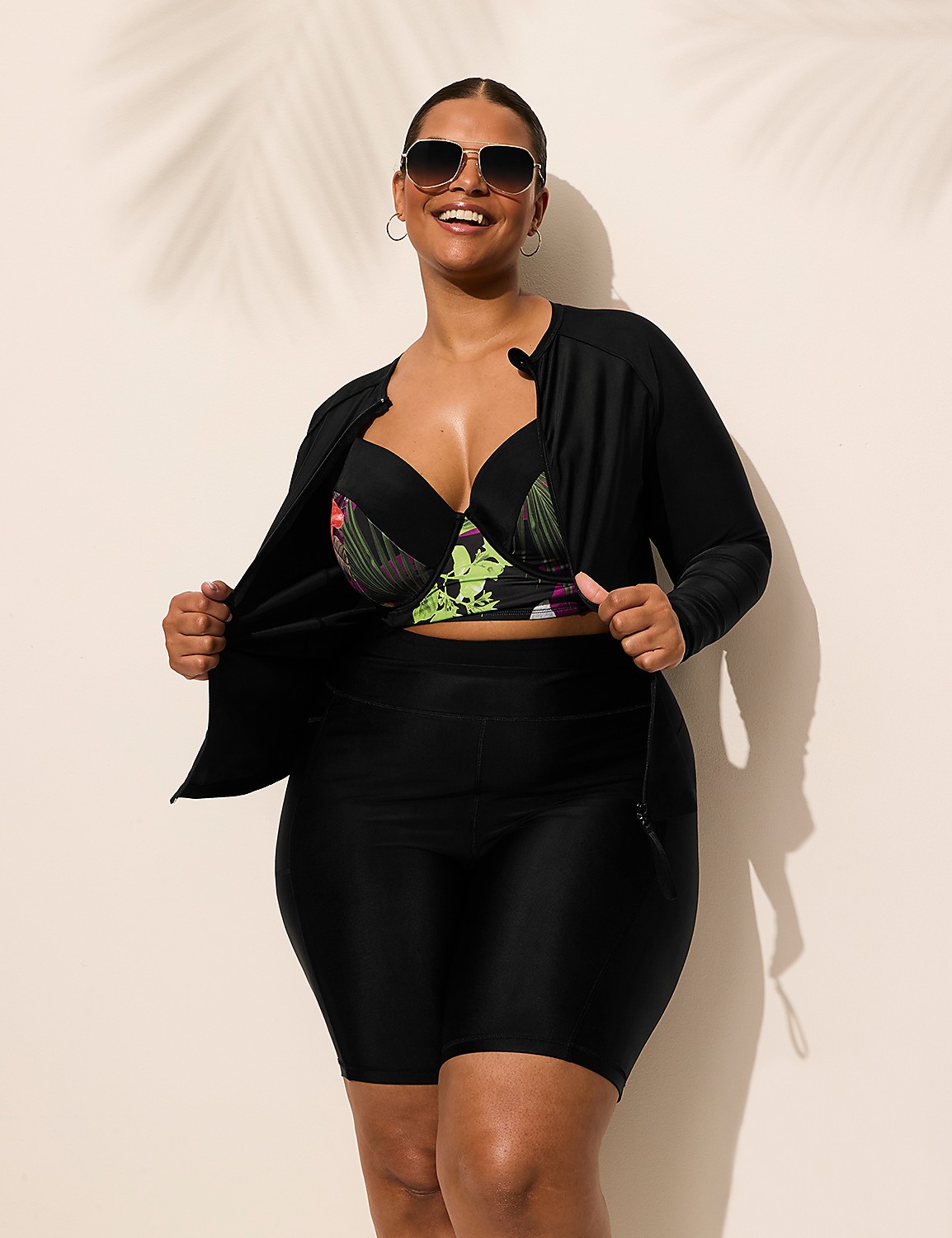 Full-Zip Long-Sleeve Swim Rash Guard Product Image 5
