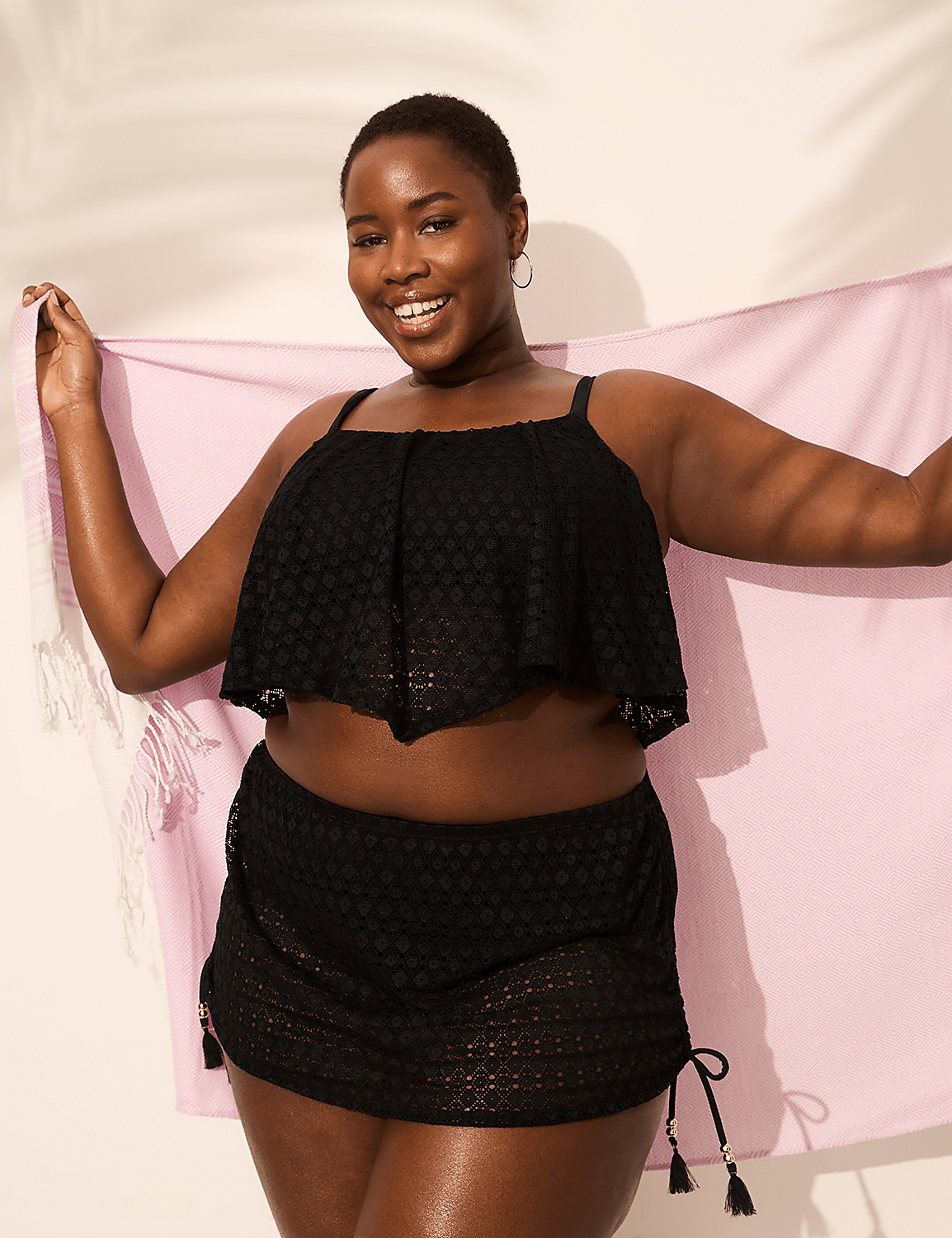 Crochet Cinch-Side Swim Skirt Product Image 4