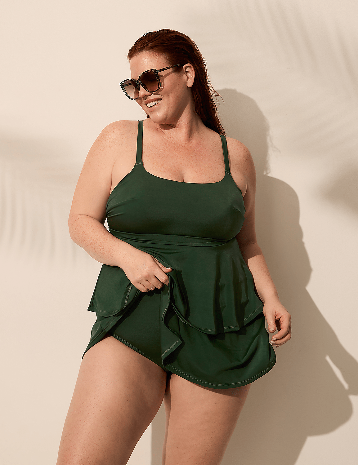 No-Wire Scoop-Neck Swim Dress Product Image 3