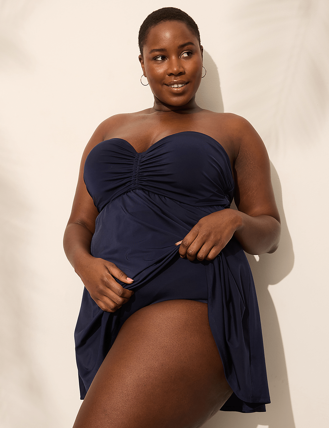Underwire Versatile-Strap Halter-Neck Swim Dress Product Image 6