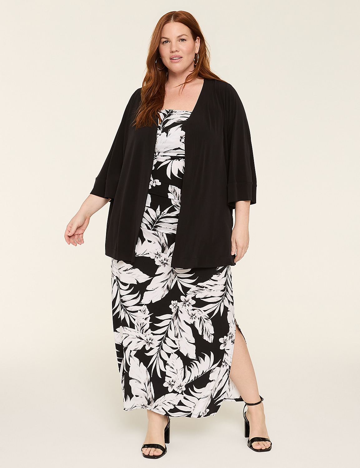 Matte Jersey Side-Slit Maxi Skirt Product Image 3