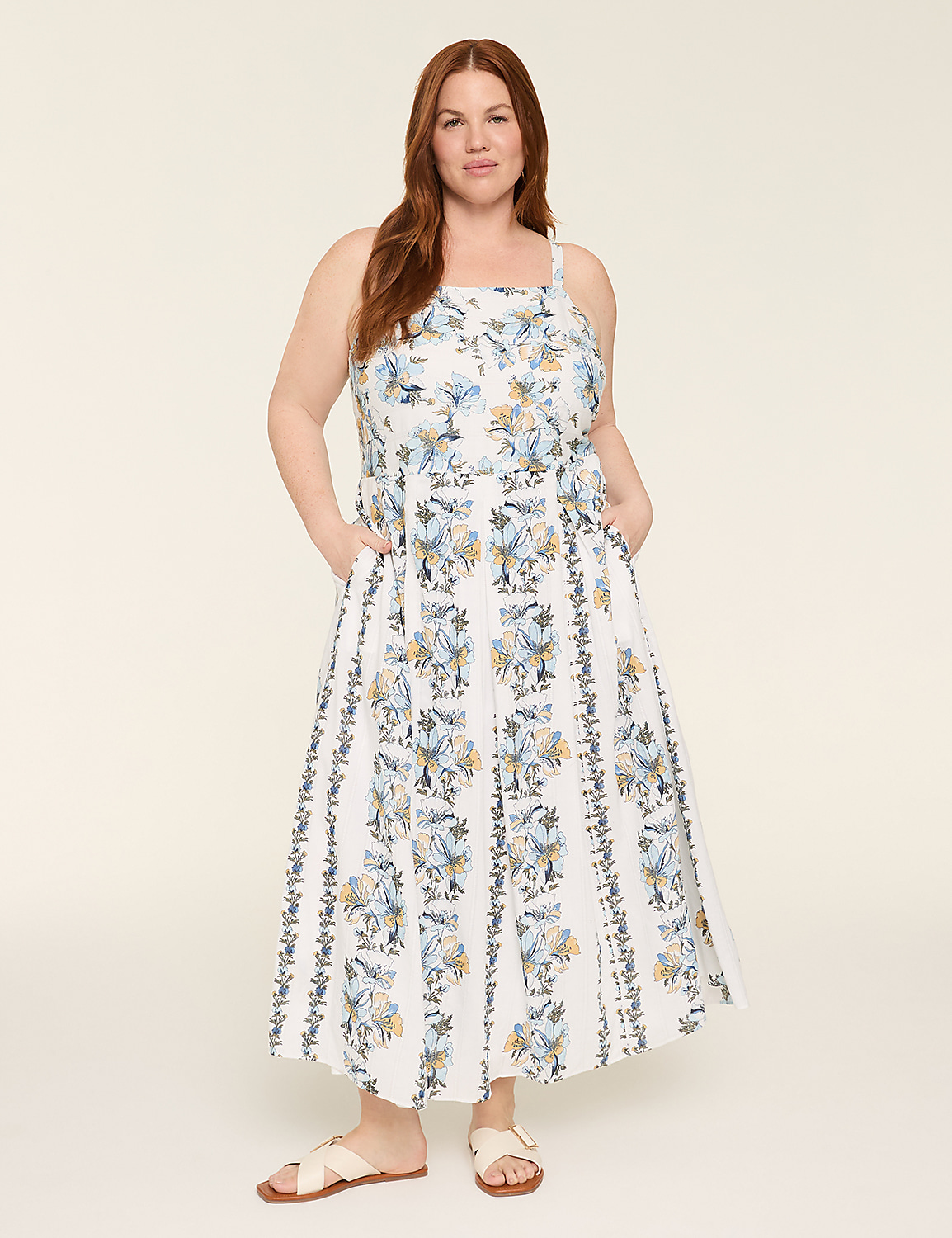 Sleeveless Smocked-Back Maxi Dress Product Image 5