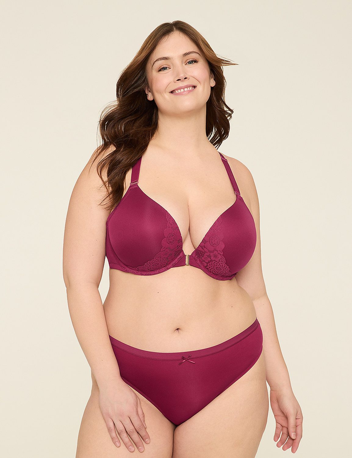 Front-Close Smooth Boost Plunge Bra Product Image 4