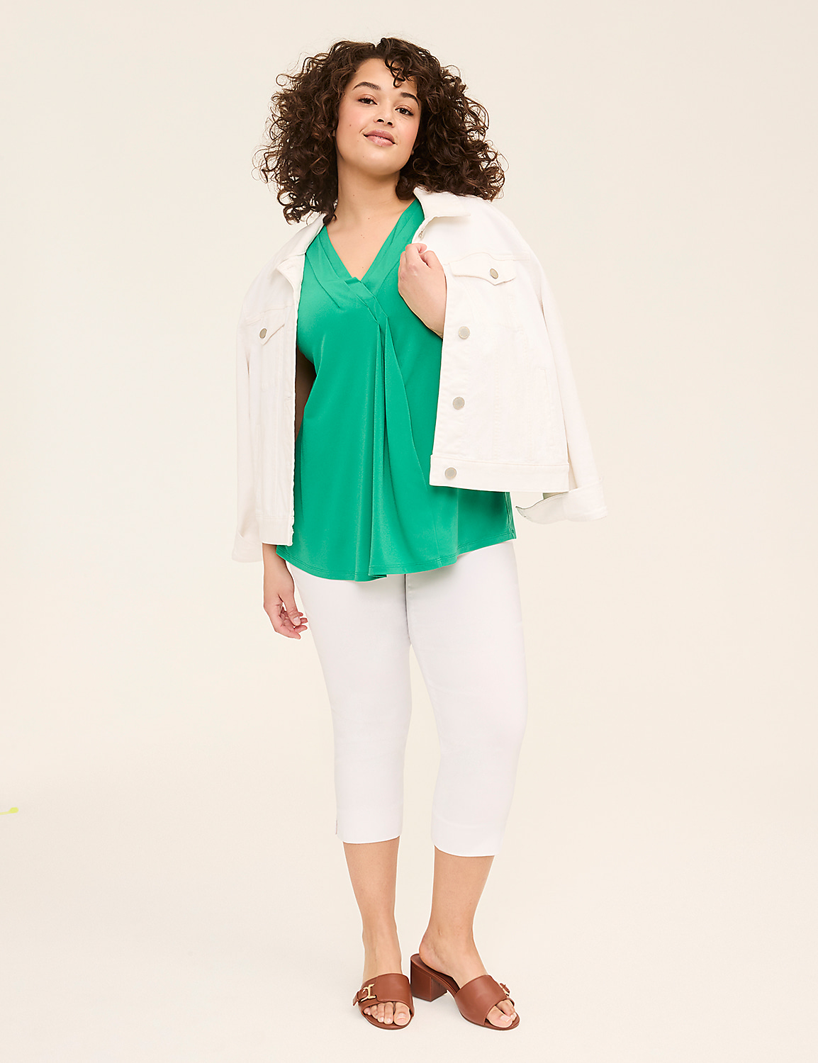 Swing Sleeveless Pleat-Front Top Product Image 3