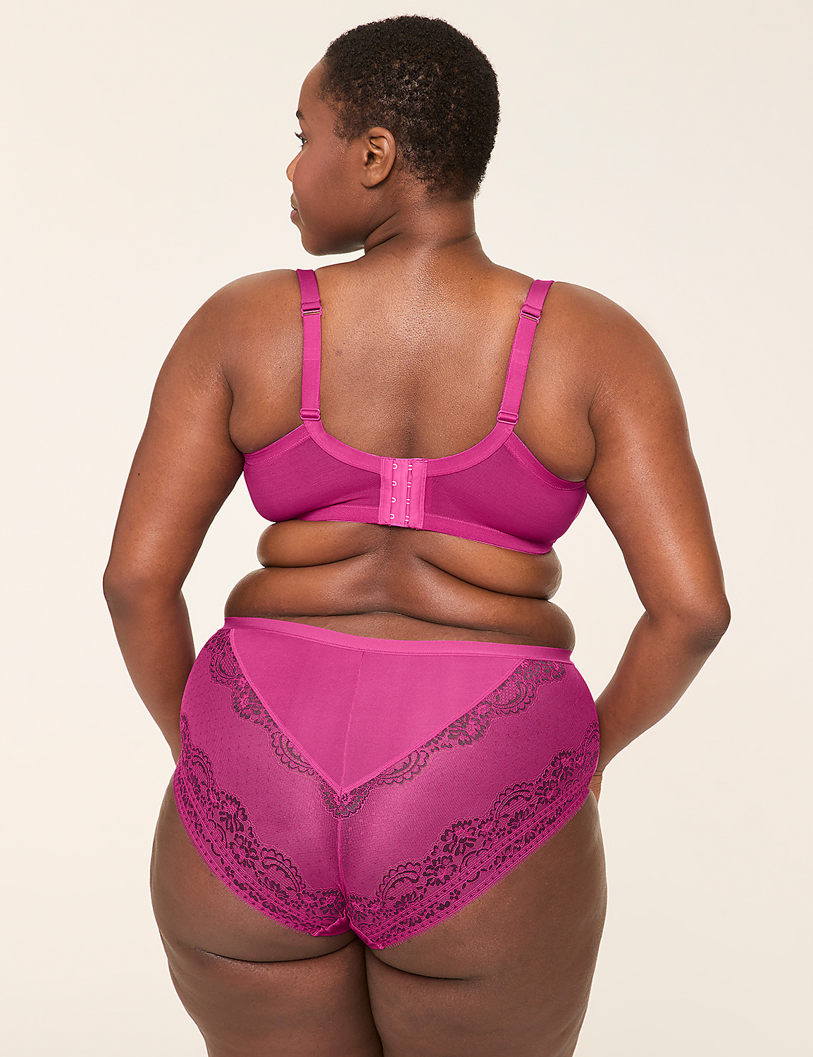 Unlined Balconette Bra with Lace Product Image 2