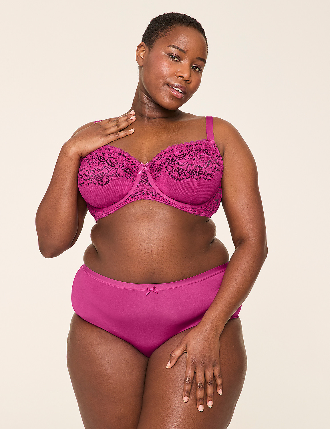 Unlined Balconette Bra with Lace Product Image 4