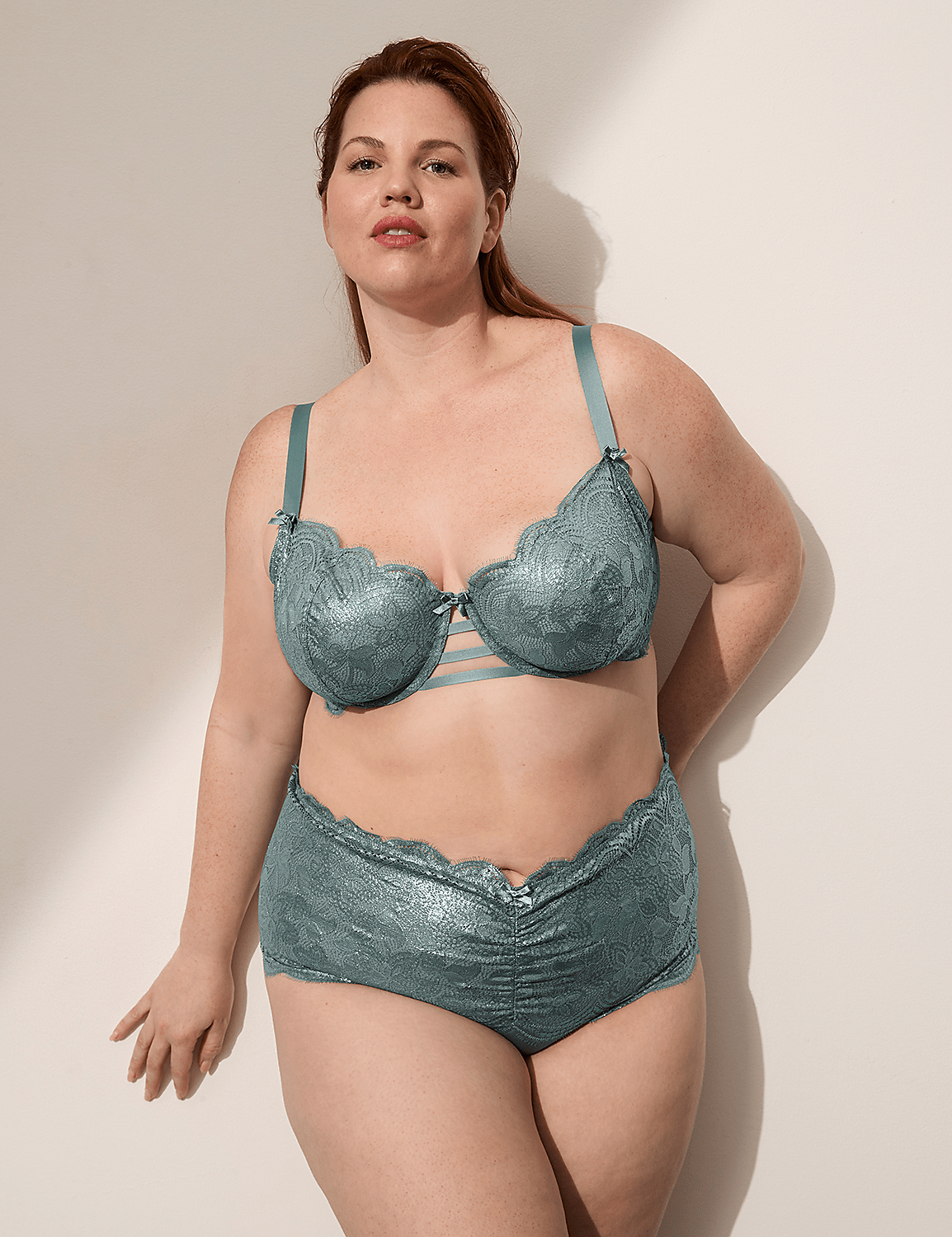Foiled Lace Unlined Balconette Bra Product Image 4