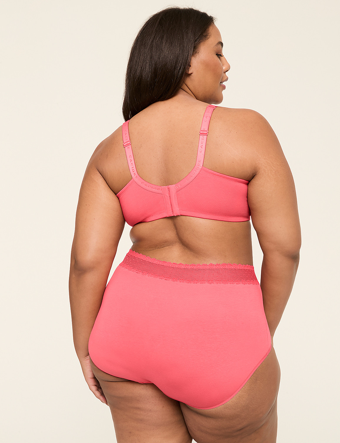 Cotton Full Brief Panty with Lace Trim Product Image 2