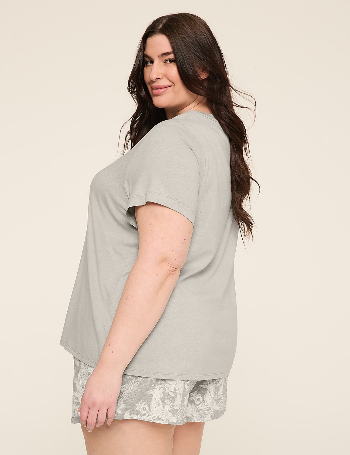 Comfy Cotton Tee & Short PJ Set | LaneBryant
