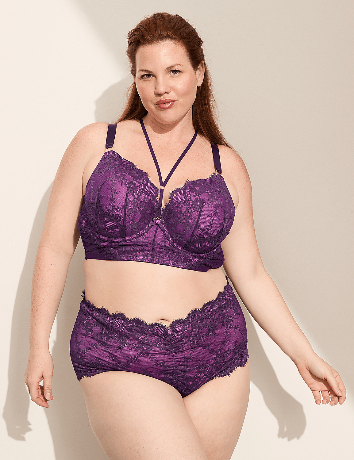 Boost Longline Plunge Halter-Neck Bra Product Image 4