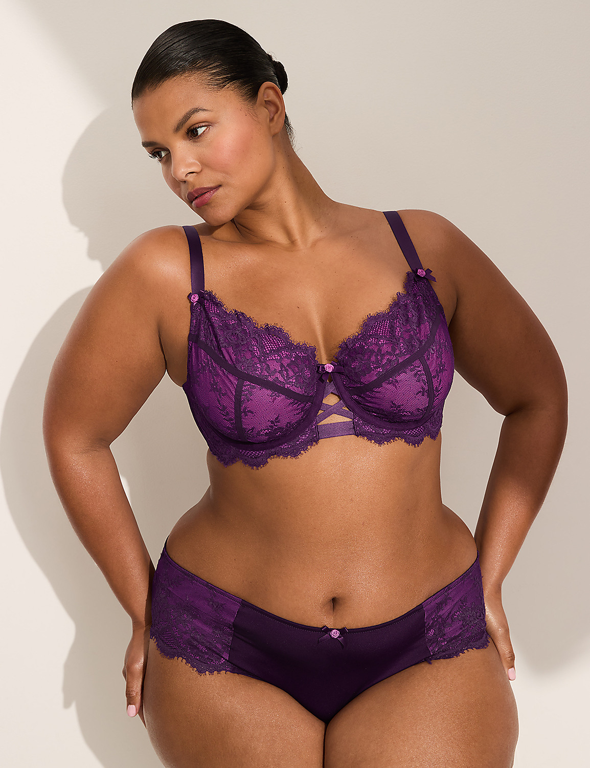 Unlined Lace & Strappy Full Coverage Bra Product Image 4