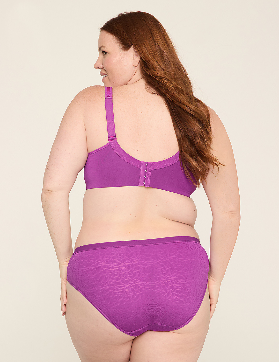 No-Show Hipster Panty With Textured Lace Product Image 2