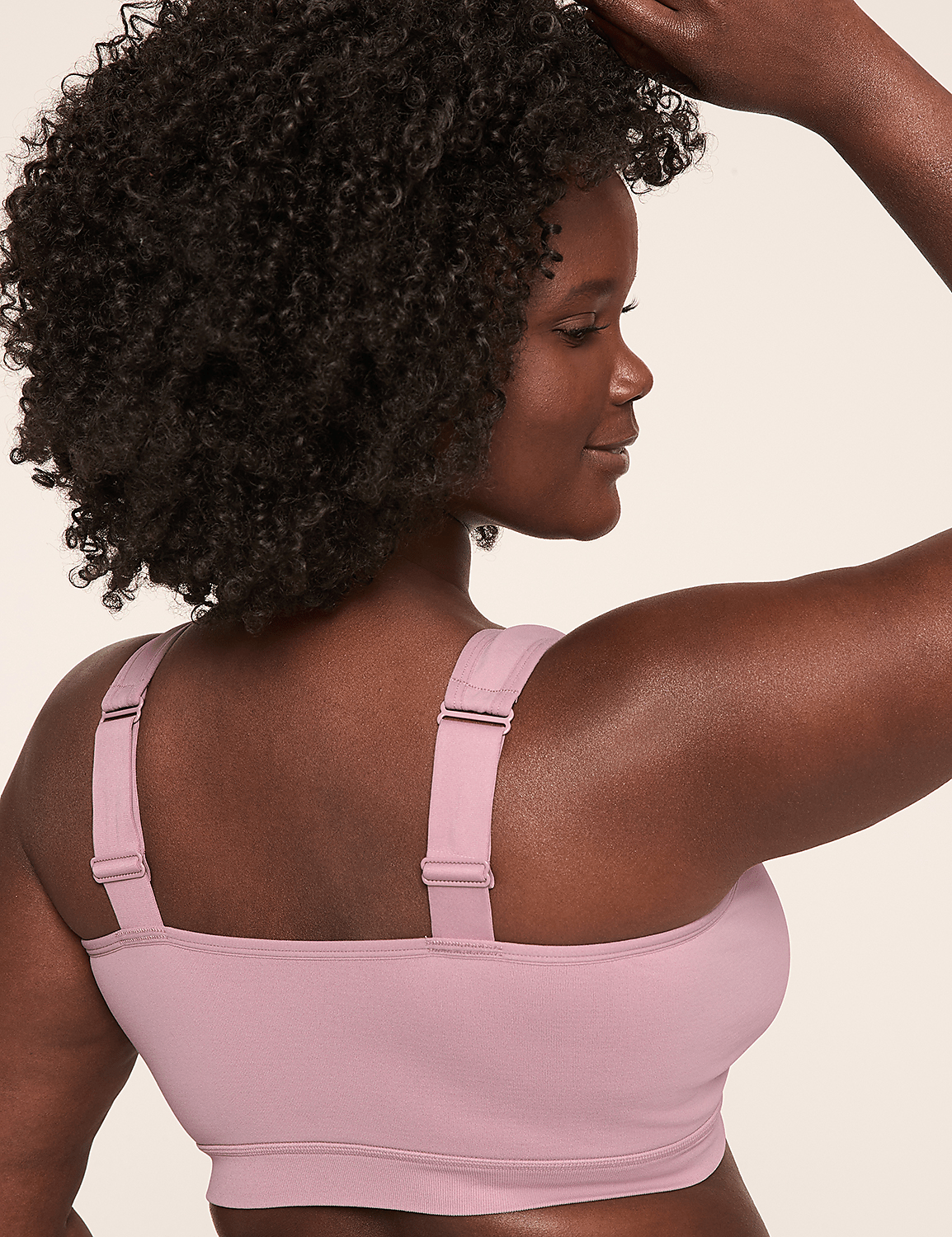 Seamless Crossover Lace-Trim Bralette Product Image 2