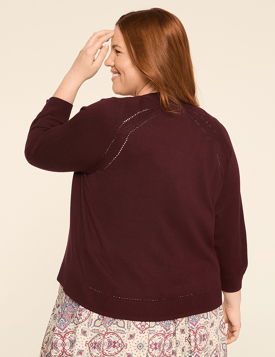 3/4-Sleeve Open-Front Shrug Product Image 2
