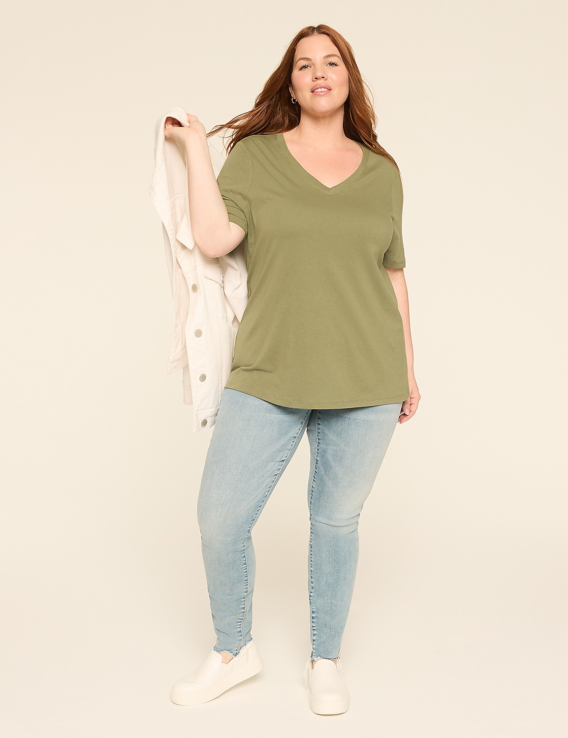 Perfect Sleeve V-Neck Tee Product Image 3